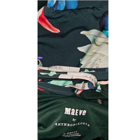 New Anthropologie Maeve Keyhole One-Piece Swimsuit $128 X-SMALL Floral - Picture 4 of 4